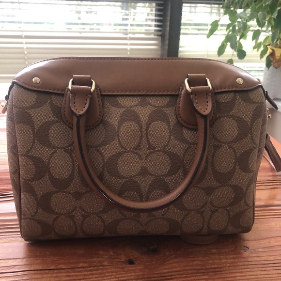 COACH MINI BENNETT SATCHEL, SIGNATURE BROWN - Picture 7 of 12